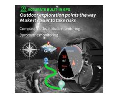SK27 Bluetooth Smartwatch NFC, Kompas, AI Voice - Crni - Fotografija 6/6