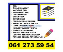 Seminarski rad, maturski rad, diplomski rad i master rad